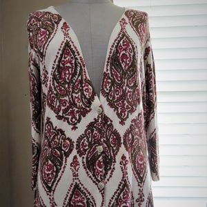 Paisley Cardigan Large Merona